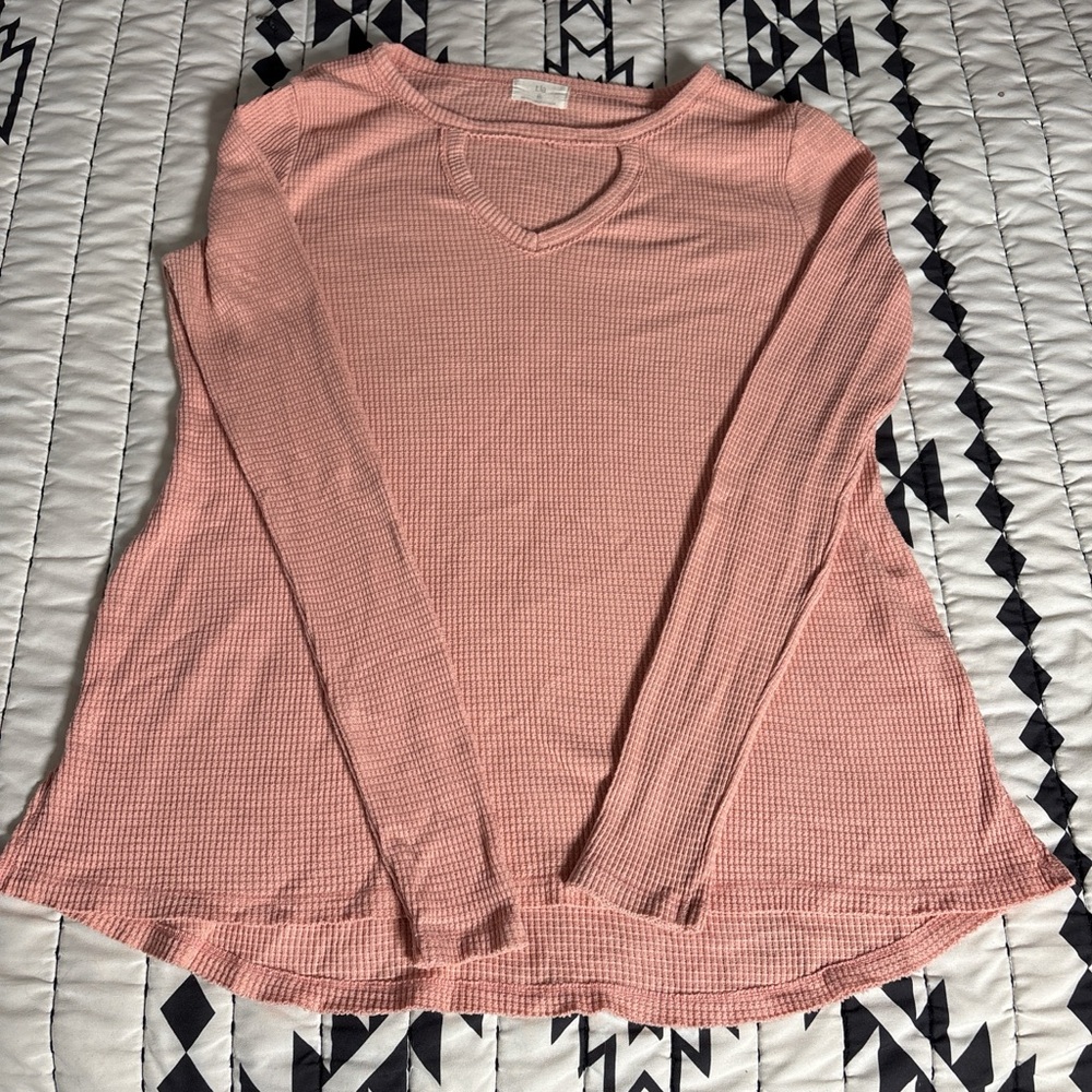 Women's Pink Long Sleeve Top